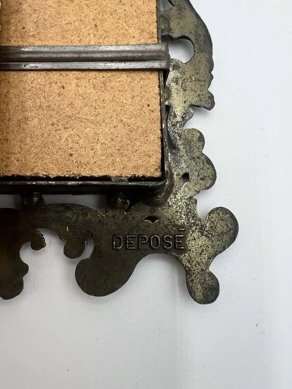 Vintage Italian Gold Metal Mirror Baroque Rococo Ornate Easel 8x6 Made Italy